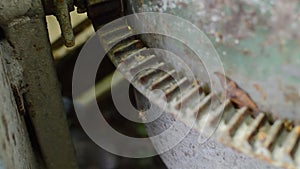 Close up of Old Rusty and dirty Cement Mixer