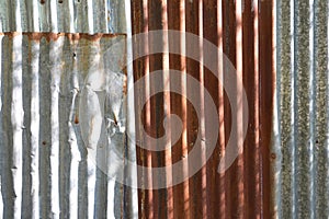 Old rusty zinc sheet texture