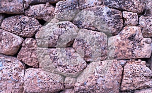 Close up old stone wall texture background