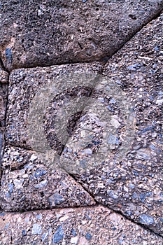 Close up old stone wall texture background