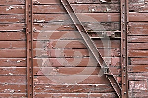 Close-up of an old train wagon