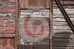 Close-up of an old train wagon