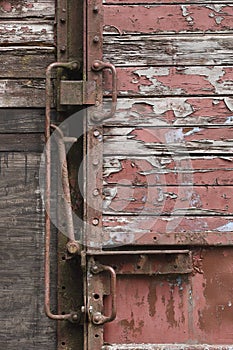 Close-up of an old train wagon