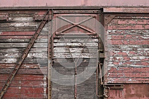 Close-up of an old train wagon