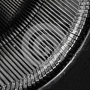 Close-up of old typewriter