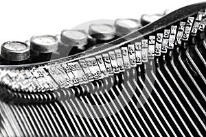 Close-up of old typewriter