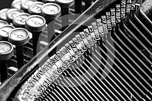 Close-up of old typewriter