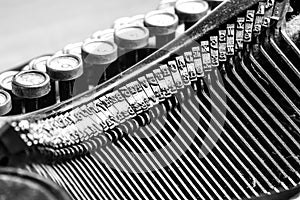 Close-up of old typewriter