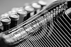 Close-up of old typewriter