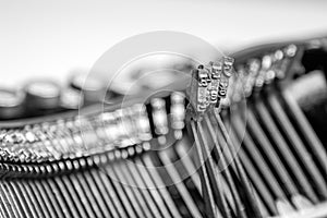 Close-up of old typewriter