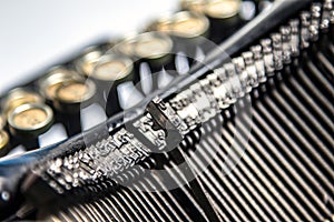 Close-up of old typewriter