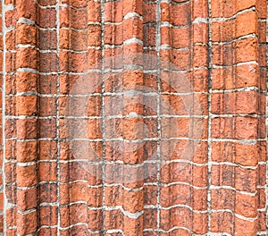 Close-up of old vintage brick wall