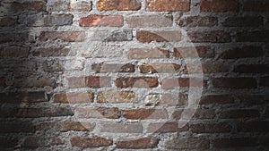 Close up old vintage brick wall texture pattern background for backdrop design.