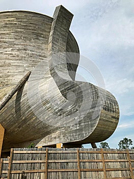 Close Up of the One End of the Noah`s Ark Encounter.