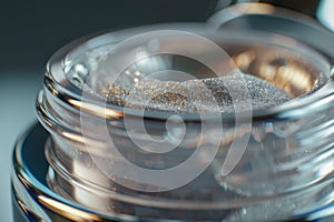 Close-Up of Open Cream Jar