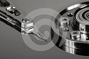 Close-up open Hard drives