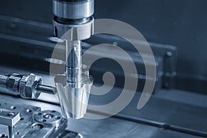 Close up operation of the sinker EDM machine