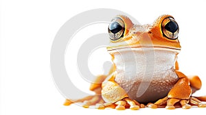 Close-up of an orange frog
