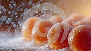 Delicious Candied Orange Slices Glistening with Sugar Crystals