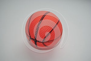 Close up orange toy basket ball