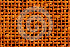 Close up of orange weaved texture