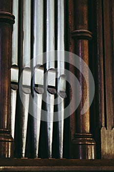 Organ pipes inside a church