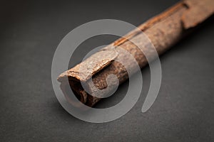 Close up of Organic Cinnamon stick.