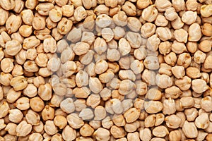 Close up of Organic small chhole chana or Kabuli chana Cicer arietinum or whole white Bengal gram dal Full-Frame Background.