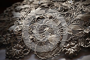 Intricate Metal Lacework Detail photo
