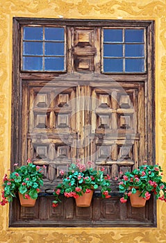 Close up of ornate window, La Orotava, Tenerife, Canary Islands photo