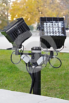 Close up outdoor LED lamp