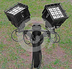 Close up outdoor LED lamp