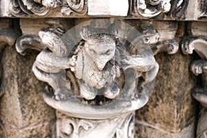 Decoration sculptures of main cathedral of Saulieu