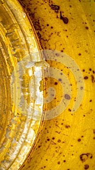 Close-up of Overripe Banana Peel Texture