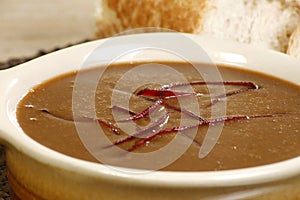 Close up oxtail soup