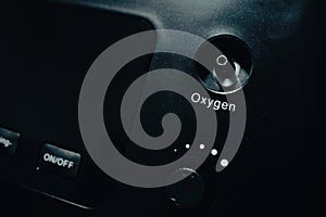 Close up oxygen outlet