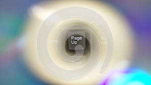 Close up of the Page Up button on the computer keyboard