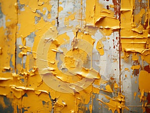 a close up of paint peeling off of a wall