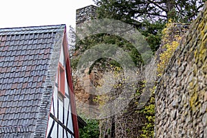 Close-up from a part of the historic city wall in Bad Muenstereifel