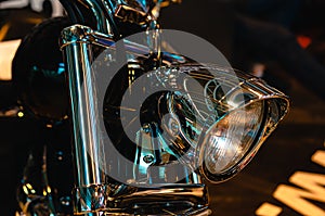 close-up part of a luxury motorcycle