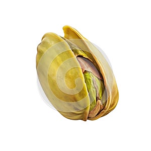Close-up of a Partially Opened Pistachio Nut