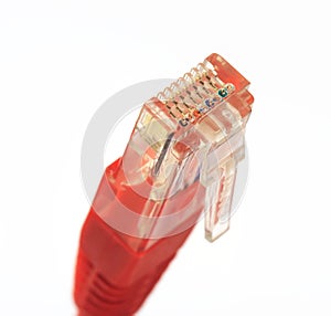Close up of patch cable