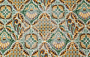 Close up pattern batik fabric