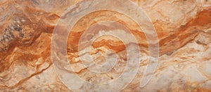 Close up of a patterned brown and white marble texture