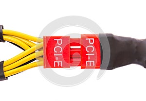 Close Up PCI-E cable video card