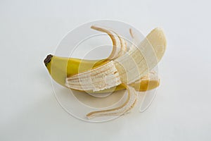 Close-up of pealed banana
