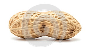 A peanut shell on a white background (ai generated)