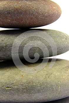 Close-up on pebble stack.