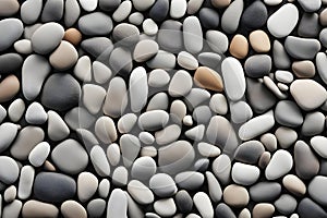 close up pebble texture background. Rock background wallpaper. Abstract black and white pebble stones background