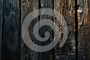 Close-Up of Peeling Paint on Wooden Fence